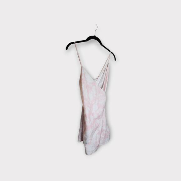 The Jetset Diaries Womens Topanga Linen Blend Wrap Mini Dress M Feminine - Picture 3 of 7